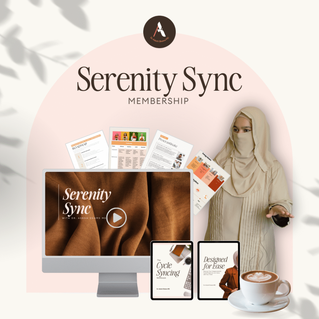 Dr Asbah Shams serenity sync membership holistic wellness and productivity system for muslimah